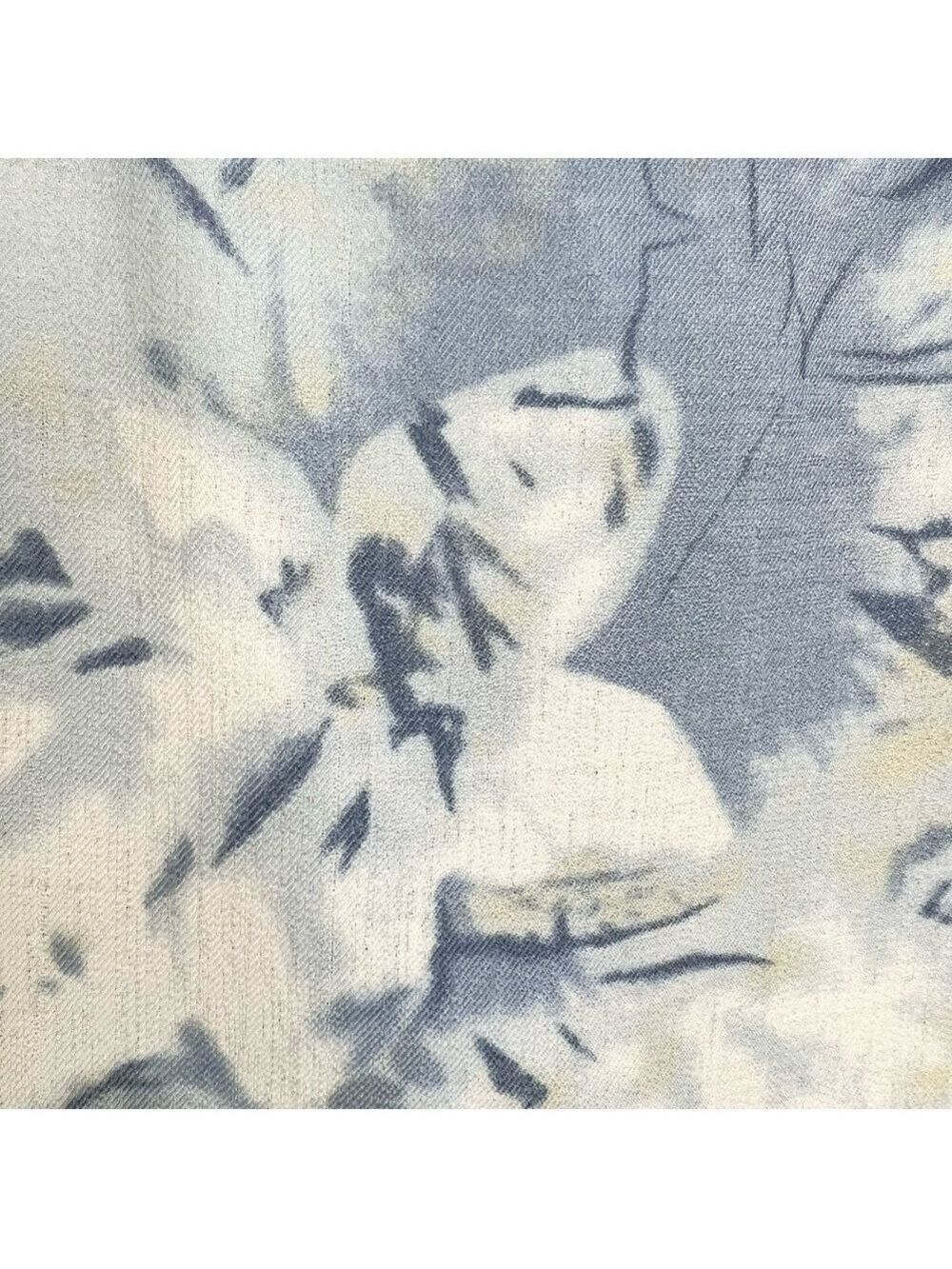 Vintage 80s 90s blue white abstract floral sleeveless long maxi shift dress 14 - Picture 10 of 11